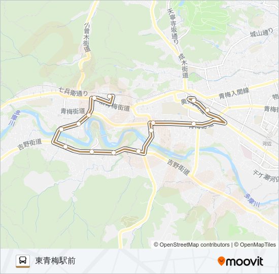 梅７７丙 Bus Line Map