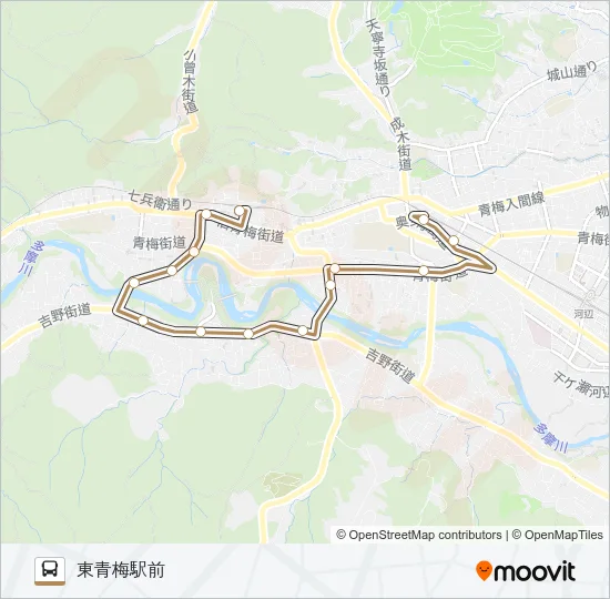 梅７７丙 バスの路線図