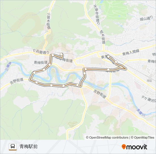 梅７７丙 Bus Line Map