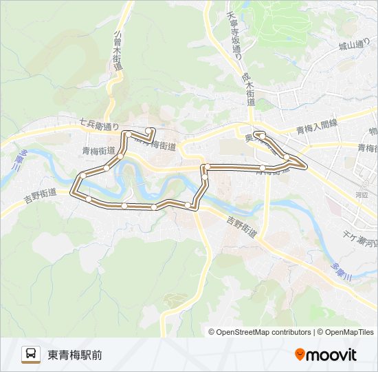 梅７７丙 バスの路線図