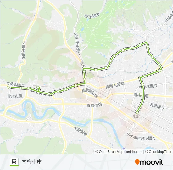 梅７７甲 バスの路線図