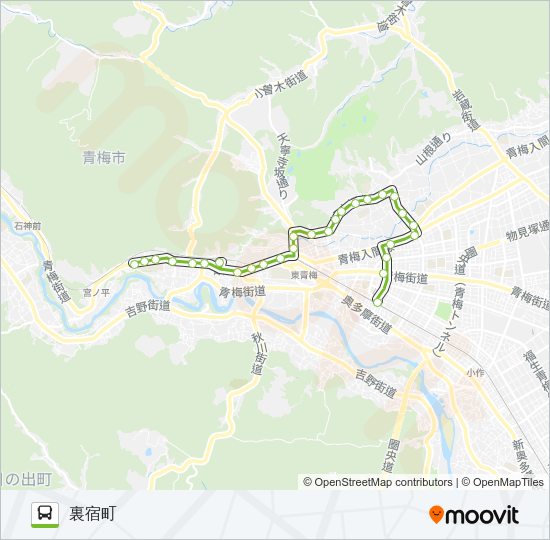 梅７７甲 Bus Line Map