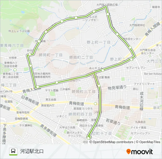 梅７７甲 Bus Line Map