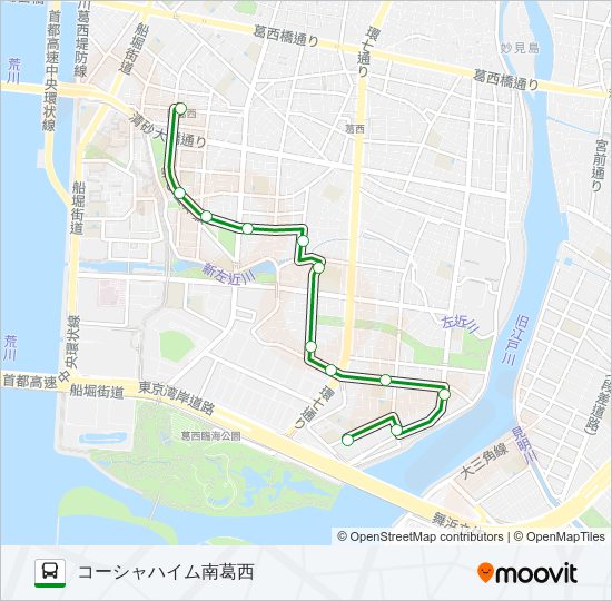 深夜０３ bus Line Map