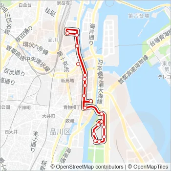 深夜０７ Bus Line Map
