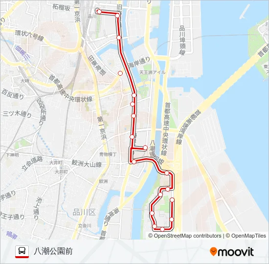 深夜０７ バスの路線図
