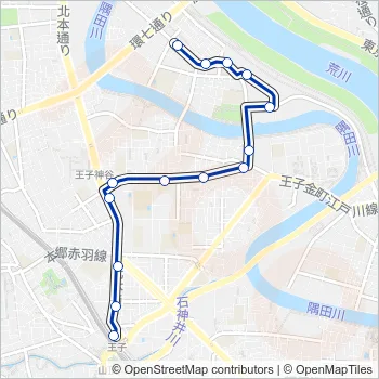 深夜１１ Bus Line Map