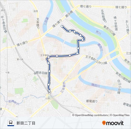 深夜１１ バスの路線図