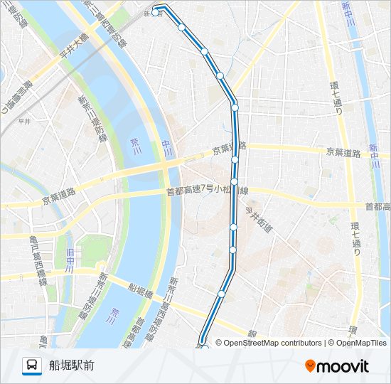 深夜１２ Bus Line Map