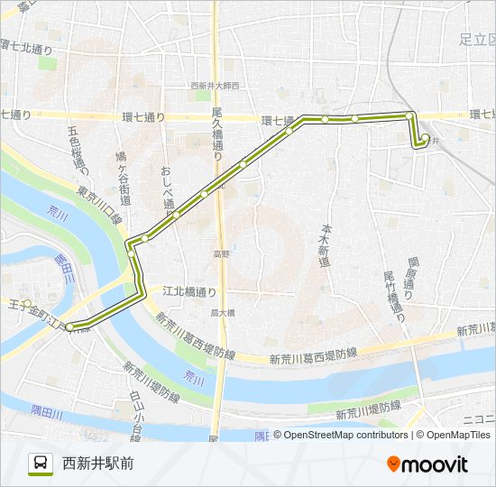 王４０甲 バスの路線図