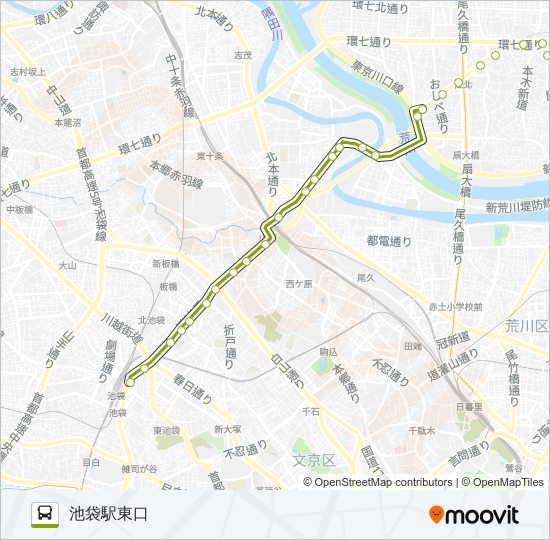 王４０甲 バスの路線図