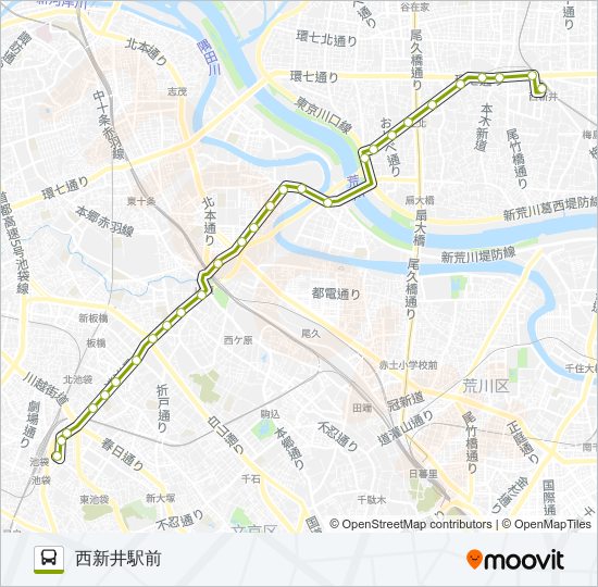 王４０甲 バスの路線図