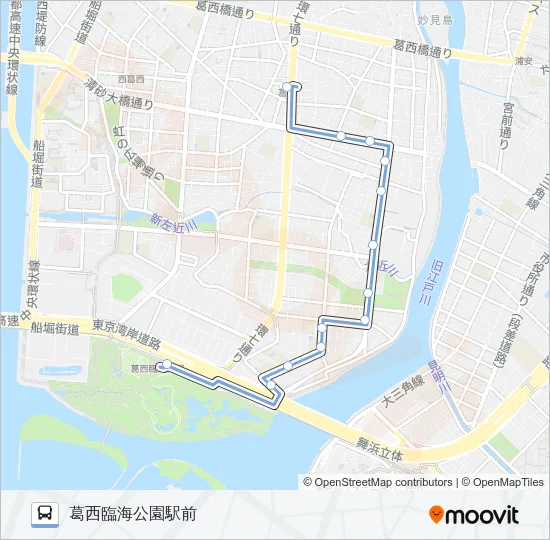 葛西２１ Bus Line Map