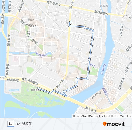 葛西２１ バスの路線図