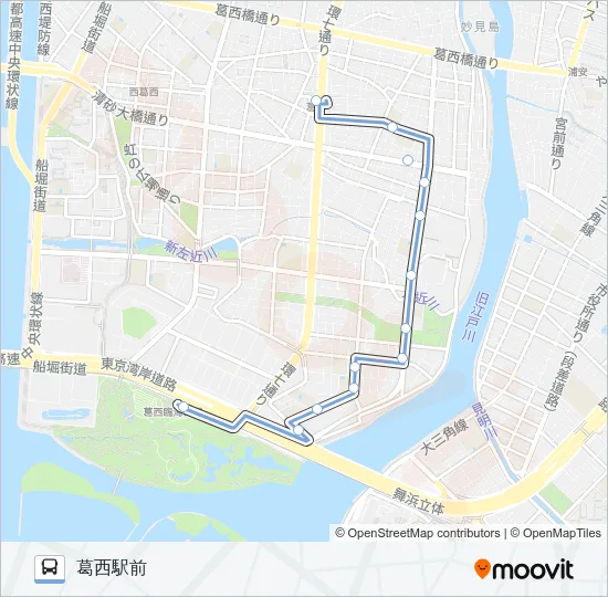 葛西２１ Bus Line Map
