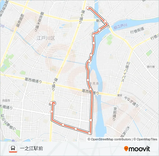 葛西２２ Bus Line Map