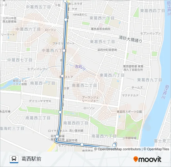 葛西２４ Bus Line Map
