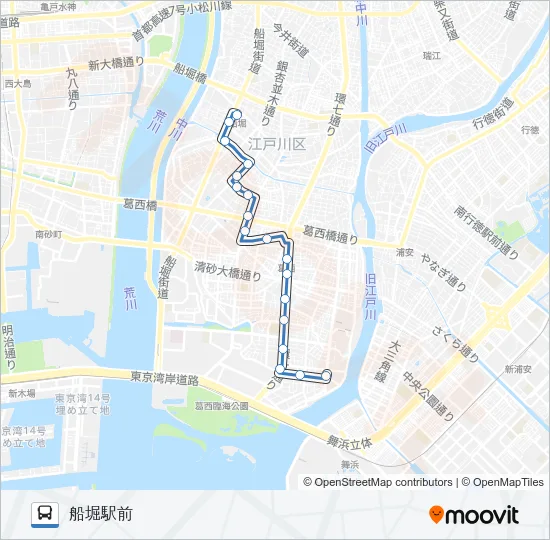 葛西２４ バスの路線図