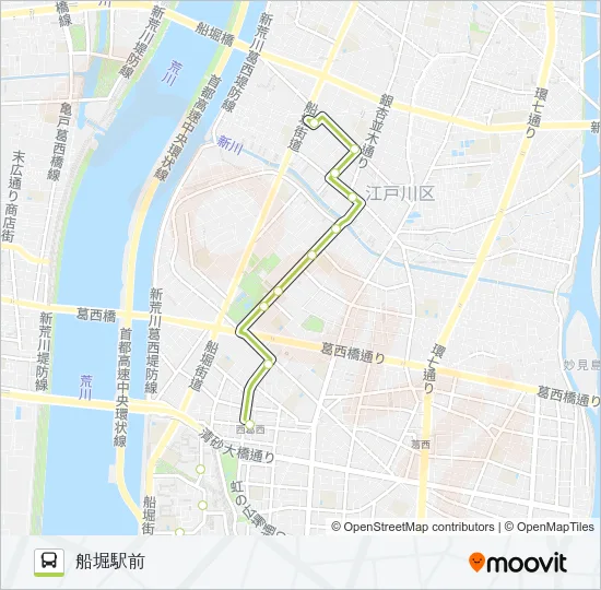 西葛２６ バスの路線図