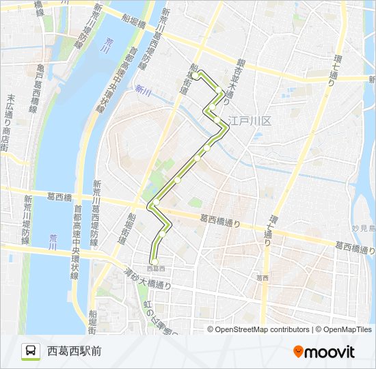 西葛２６ bus Line Map