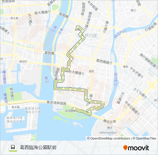 西葛２６ バスの路線図