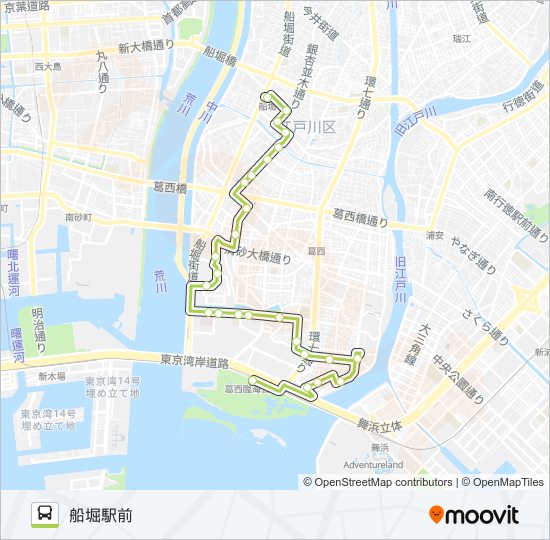 西葛２６ バスの路線図