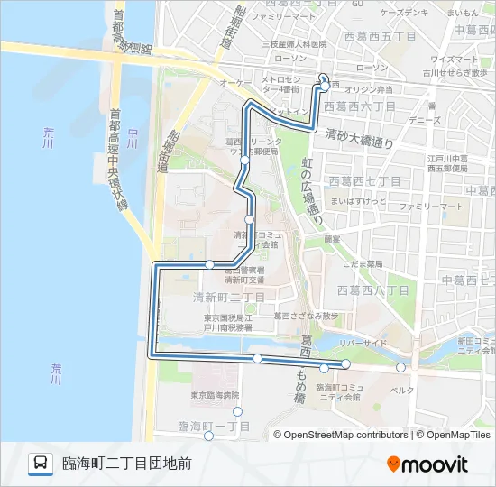 西葛２７ バスの路線図