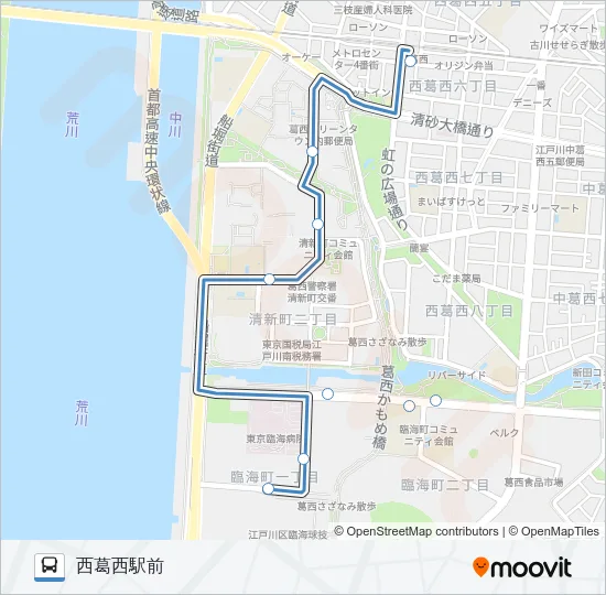 西葛２７ Bus Line Map