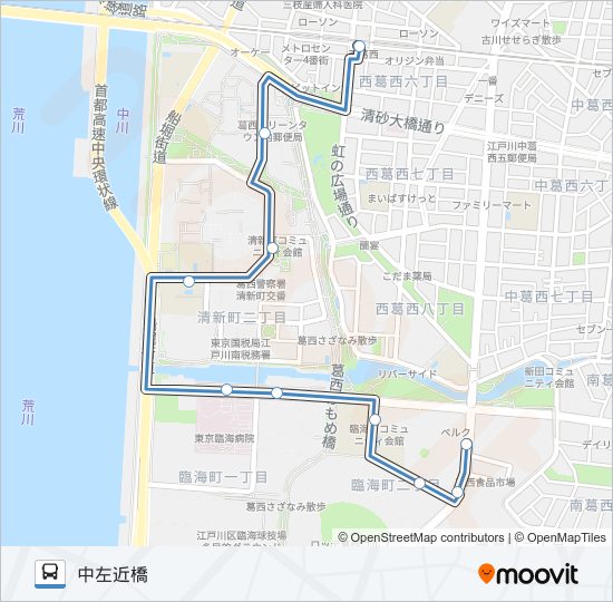 西葛２７ バスの路線図