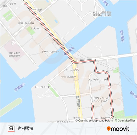 豊洲０１ Bus Line Map