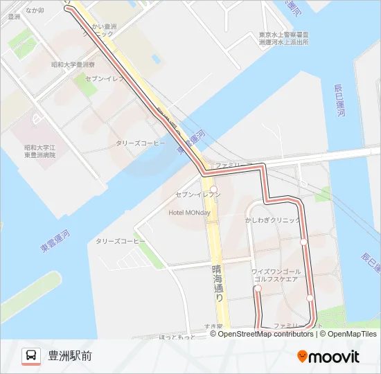 豊洲０１ バスの路線図