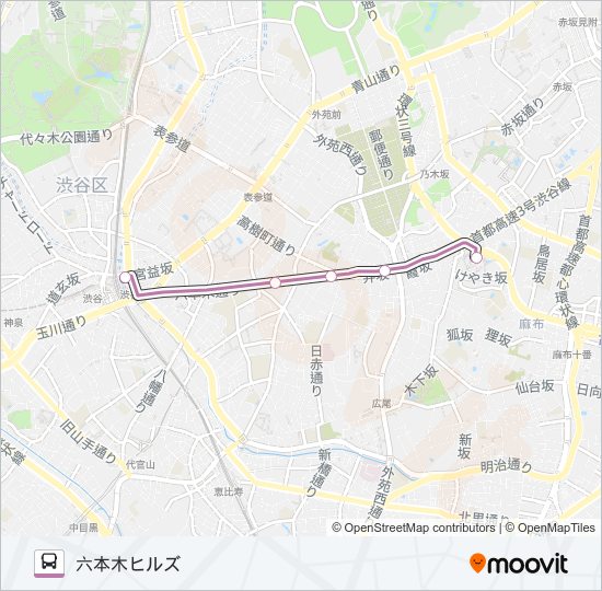 ＲＨ０１ バスの路線図