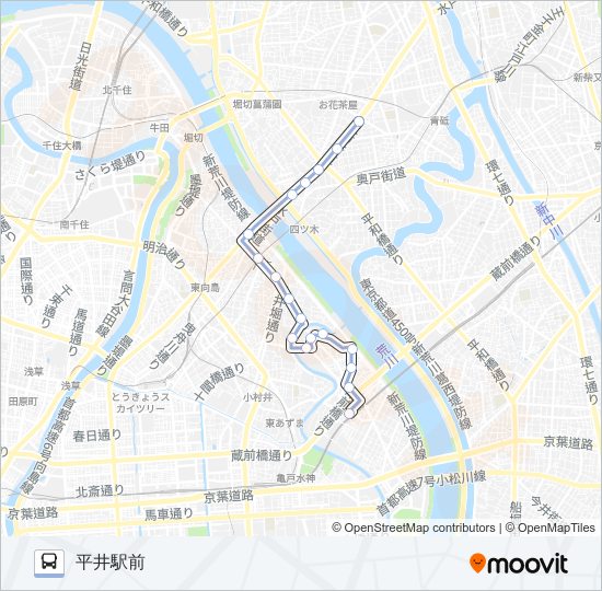 上２３出入 バスの路線図