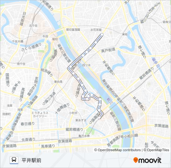 上２３出入 バスの路線図