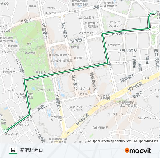宿７４出入 Bus Line Map