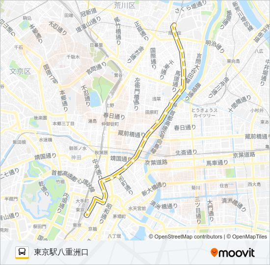 東４２－１ Bus Line Map
