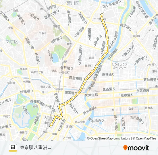 東４２－１ バスの路線図