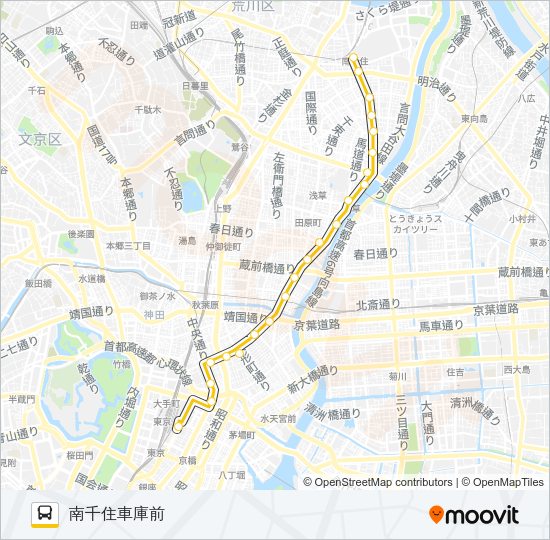 東４２－１ Bus Line Map