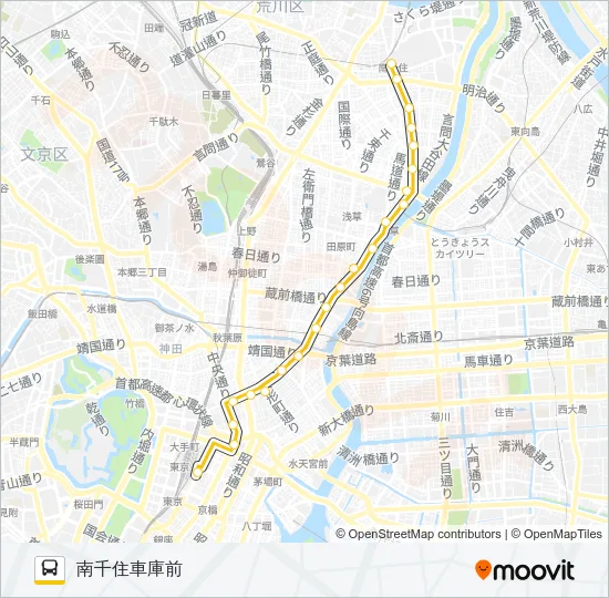 東４２－１ バスの路線図
