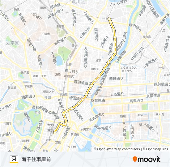 東４２－１ バスの路線図