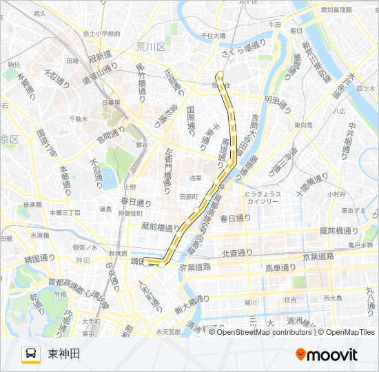 東４２－２ Bus Line Map
