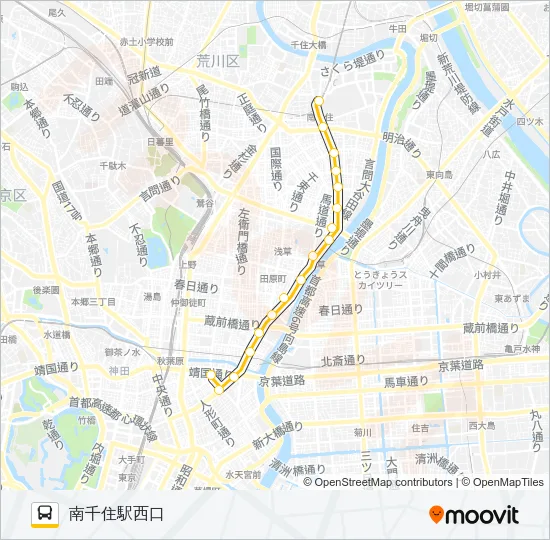東４２－２ バスの路線図