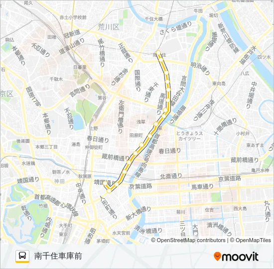 東４２－２ Bus Line Map
