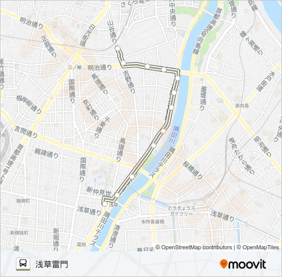 東４２－３ バスの路線図