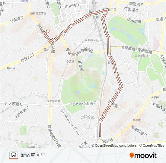 渋８８出入 Bus Line Map