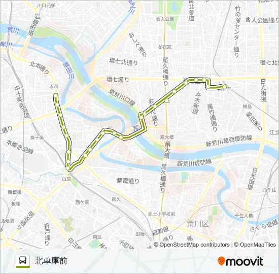 王４０出入 バスの路線図