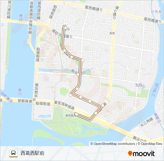 西葛２０乙 Bus Line Map