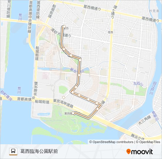 西葛２０乙 bus Line Map