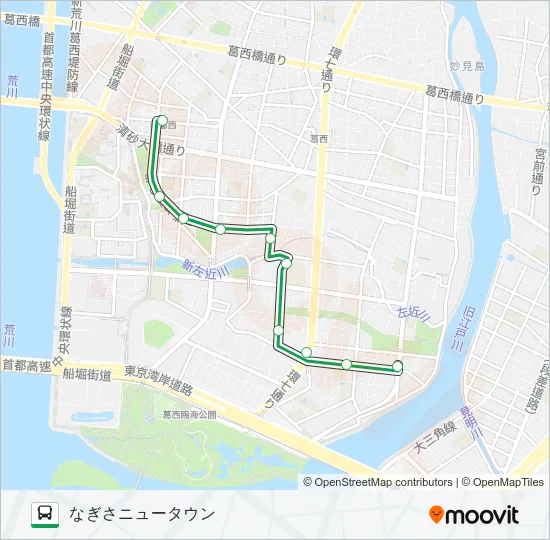 西葛２０甲 Bus Line Map