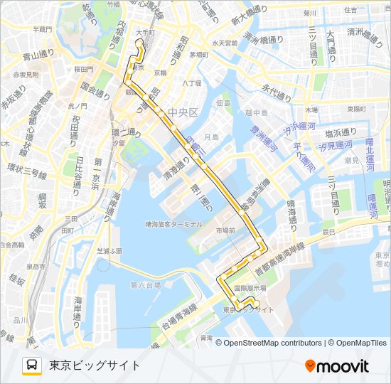 東京 ビッグ サイト 販売 バス 路線 図